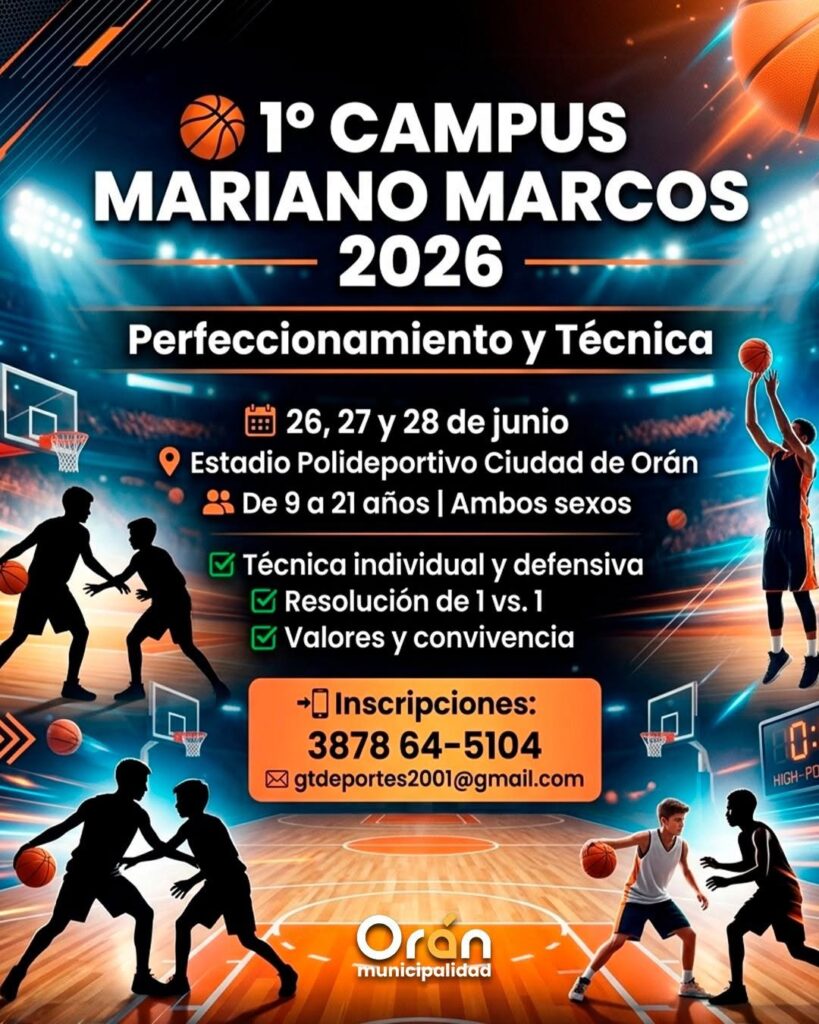 BÁSQUET: LLEGA EL CAMPUS DE CAPACITACIÓN Y PERFECCIONAMIENTO “MARIANO MARCOS”